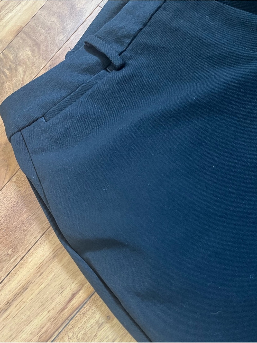 Talbots Black Pleated Barely Boot Stretch Waist Neutral Office Dress Pants 16W - Picture 7 of 13